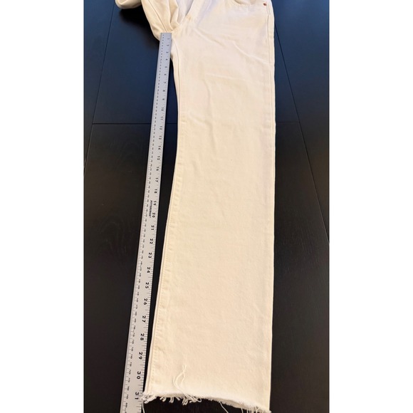 Levi's 501 Original Fit Jeans Womens 26x31 White Button-Fly Raw Hem Denim - Picture 12 of 12